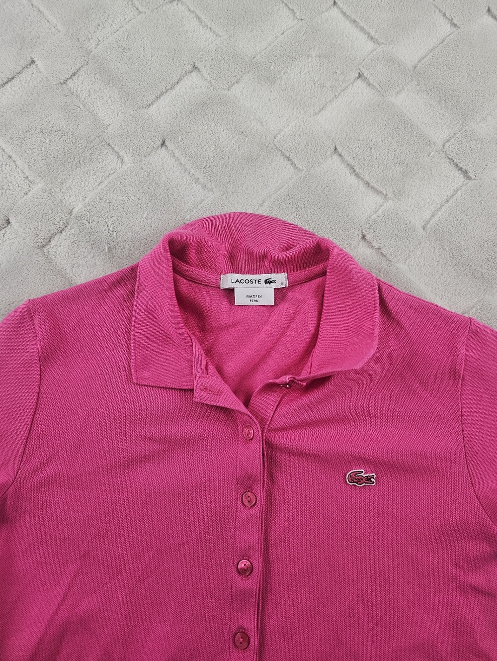 Lacoste Women's Short Sleeve Pink Polo Tee